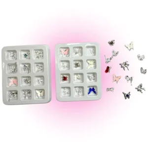 set x12 dijes de mariposa para decoracion de uÑas naez