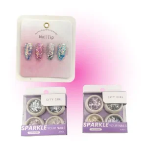 brillos/glitter para encapsulados decoracion de uÑas city girl 50387