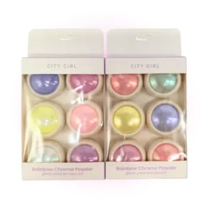 set x6 polvo para decoracion de uÑas city girl 24064