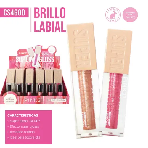 super gloss brillo labial pink 21 cs4600