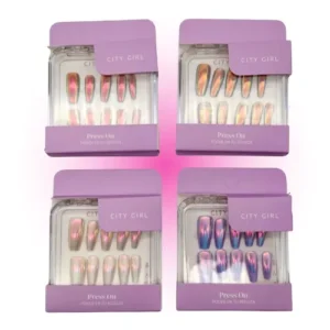 uÑas postizas coffin tipo camaleon city girl 10263
