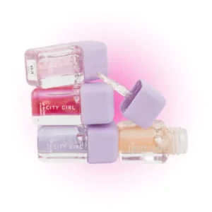 mini lip gloss con aplicador de silicona city girl 05310