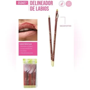 pack x12 lapiz delineador de labios con sacapunta pink 21 56388/cs3427
