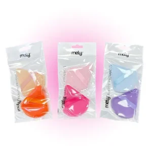 set x2 esponja borla de maquillaje para polvo mely 41323