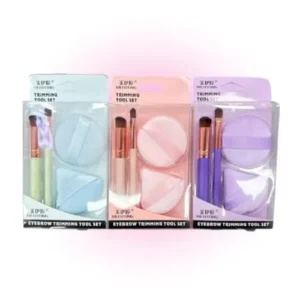 set de brochas + borlas esponjas de maquillaje 10065