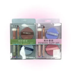 set de brochas + borlas esponjas de maquillaje 10119