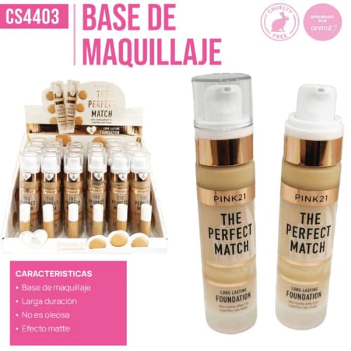 base de maquillaje matte pink 21 66110/cs4403