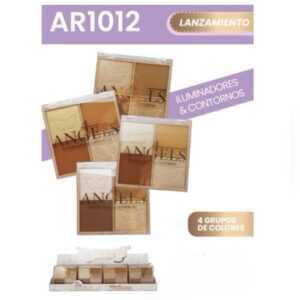 paleta de iluminador + contorno 4angels 68442/ar1012