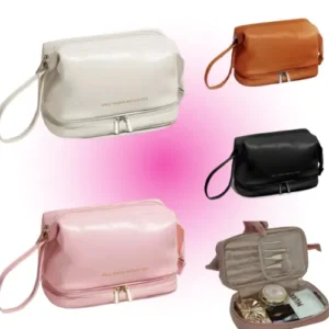 organizador de viaje/neceser/porta cosmeticos con compartimento para brochas 12656/bc1265