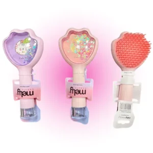 cepillo para cabello con glitter mely 77817
