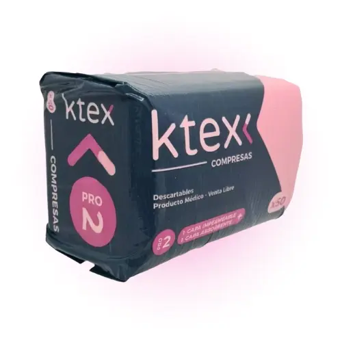 COMPRESAS X50 PCS KTEX - Bella Ciudadela