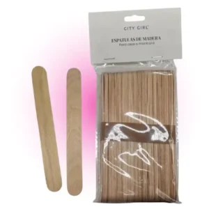 espatula de madera para cera o manicura city girl 84416