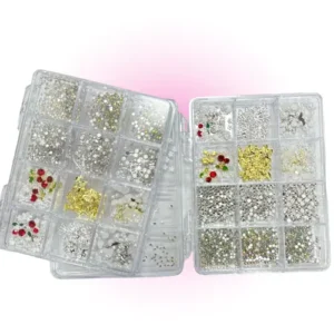 caja de deco surtida para decoracion de uÑas + pinza + lapiz de cera naez 50764/dh85076