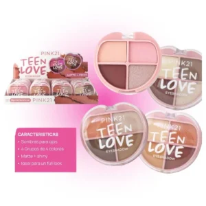 paleta de sombras para ojos 4 colores pink21 cs5769