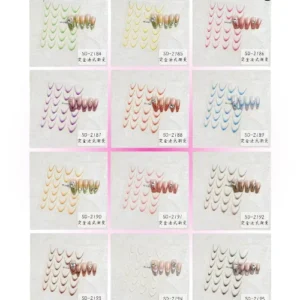 stickers 5d francesita con linea dorada para decoracion de uÑas naez 51384/dh85138