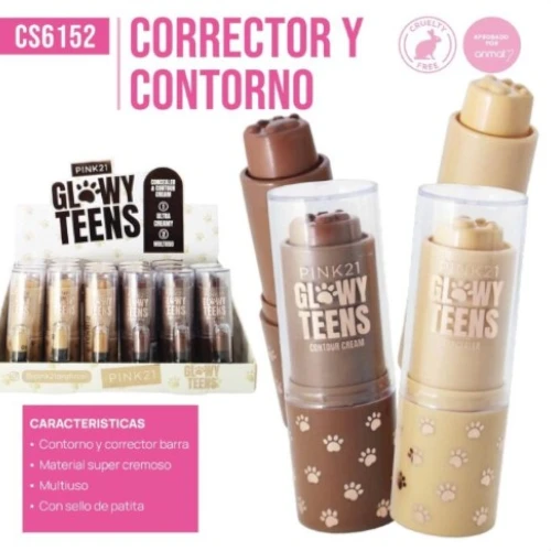 corrector y contorno en barra pink21 86958/cs6152