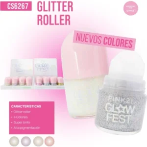 glitter roller roll on pink 21 88181/cs6267