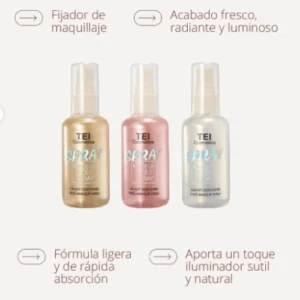 fijador de maquillaje con brillos tei 17579