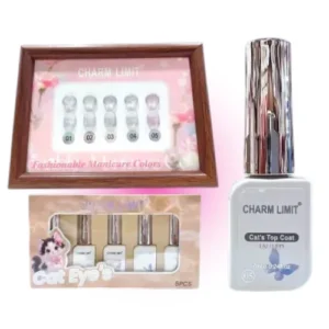 esmalte semi ojo de gato top coat charm limit 06196