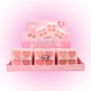 paleta de rubor en polvo x4 colores saniye 22716/e0473