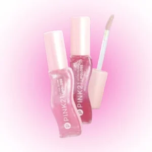 brillo labial con glitter pink 21 86200/cs5628