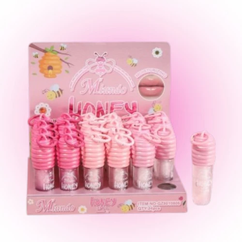 LABIAL LIP GLOSS BRILLO LABIAL PANAL DE ABEJAS CON LLAVERO 09891