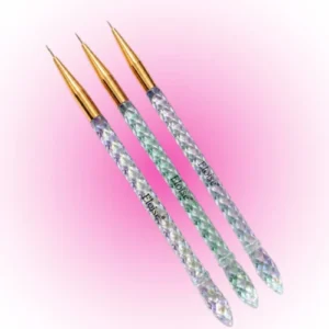 SET X3 PINCELES LINER DIAMANTE ELOISE PARA DECORACION DE UÑAS 011899