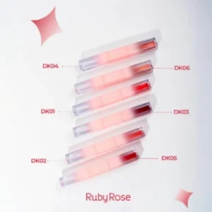 LABIAL LIQUIDO DUO KISS MATTE + GLOSS RUBY ROSE HB-L6203