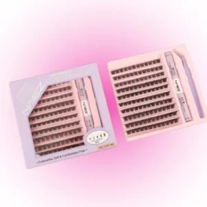 KIT DE PESTAÑAS PELO POR PELO CON PEGAMENTO + SELLADOR + PINZA W02 0.07D MIX NAEZ 70722/DD507-072
